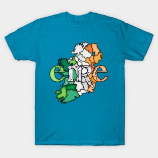 Stained Glass Ireland Map T-Shirt